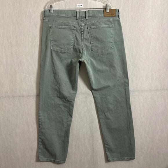 Mott & Bow Men's Size 38x30 Green Denim Slim Jeans - Picture 2 of 12